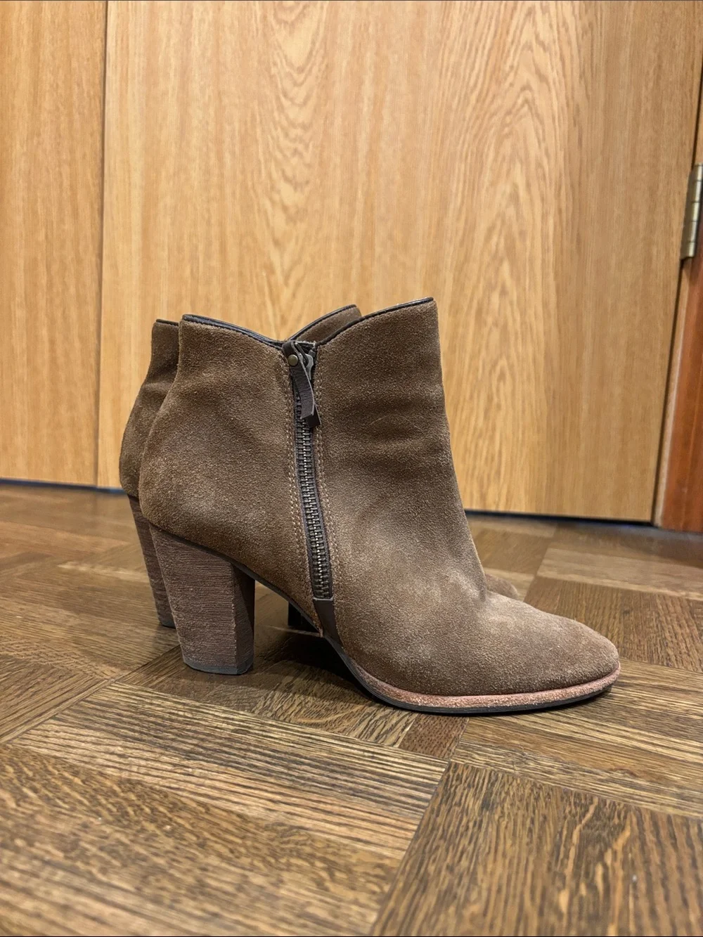 Cole Haan Brown Suede Ankle Booties